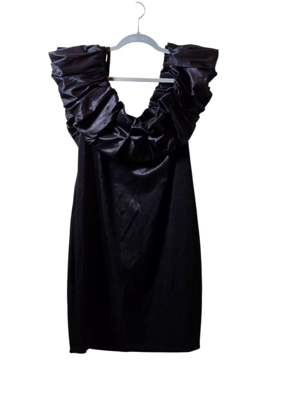 NWT City Studio Plus Black Ruffle Cocktail Dress 1X Holiday Party Wedding Guest